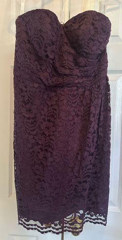 David's Bridal Purple Size 14 Free Shipping Jersey Plus Size Straight Dress on Queenly
