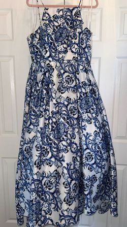 Betsy and Adam Blue Size 18 50 Off Plus Size Prom Free Shipping Ball gown on Queenly