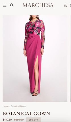 Marchesa Pink Size 6 50 Off Sleeves A-line Dress on Queenly
