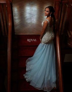 Johnathan Kayne Blue Size 6 50 Off Prom 70 Off Mermaid Dress on Queenly