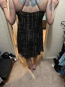 Chelsea and Violet Black Size 8 Midi Violet Cocktail Dress on Queenly