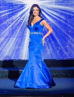 Ashley Lauren Blue Size 0 Custom Floor Length Mermaid Dress on Queenly