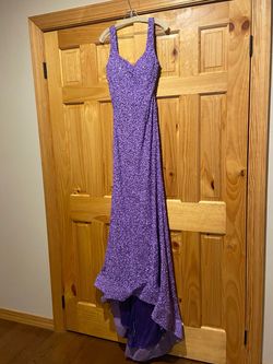 Aleta Purple Size 14 Jersey Square A-line Dress on Queenly