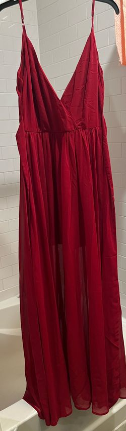 Style CD21176 Windsor Red Size 12 Plus Size A-line Dress on Queenly