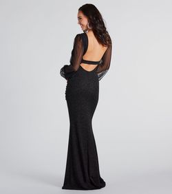 Style 05002-2889 Windsor Black Size 12 Tall Height Jewelled 05002-2889 Plus Size Side slit Dress on Queenly