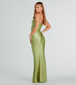 Style 05002-7847 Windsor Pink Size 12 Wedding Guest Plus Size Spaghetti Strap Winter Formal Mermaid Dress on Queenly