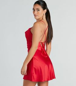 Style 05101-2791 Windsor Red Size 4 Jewelled Backless 05101-2791 Tall Height Cocktail Dress on Queenly