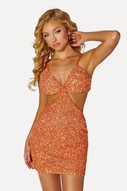 Style PS22480C Portia and Scarlett Orange Size 4 Mini Cocktail Dress on Queenly