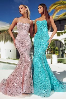 Style PS23061 Portia and Scarlett Pink Size 2 Ps23061 Pageant Mermaid Dress on Queenly