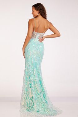 Style 90228 Abby Paris Green Size 0 Turquoise Prom Straight Dress on Queenly