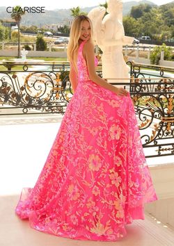 Style 810458 Clarisse Pink Size 16 Plus Size Pageant 810458 Ball gown on Queenly