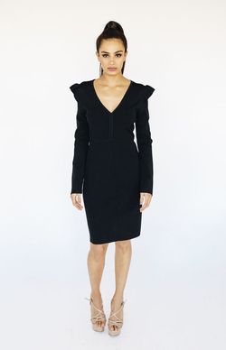 Wow Couture Black Size 6 Long Sleeve Sleeves Cocktail Dress on Queenly