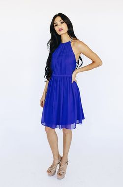 Minuet Blue Size 12 Plus Size Flare Cocktail Dress on Queenly