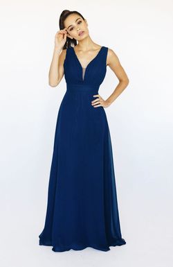 Minuet Blue Size 6 Prom Navy Straight Dress on Queenly