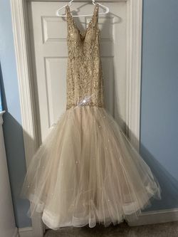 Style 42084 Morilee by Madeline Gardner Nude Size 2 50 Off Floor Length Ball gown on Queenly