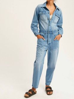 Style 1-1297784178-2696 Listicle Blue Size 12 Jersey Long Sleeve Sleeves Jumpsuit Dress on Queenly