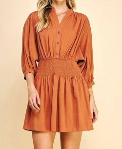 Style 1-1331637743-3011 PINCH Brown Size 8 High Neck Mini Cocktail Dress on Queenly