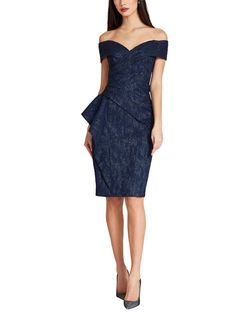 Style 1-1378246528-2168 Teri Jon Blue Size 8 Tall Height Wedding Guest Polyester Cocktail Dress on Queenly
