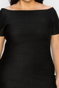 Style 1-1785392424-1474 Haute Monde Black Size 28 Tall Height Side Slit Spandex Cocktail Dress on Queenly