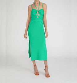 Style 1-2002641542-2696 PAOLA BERNARDI Green Size 12 Jersey Cut Out Cocktail Dress on Queenly