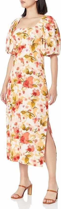 Style 1-2014228844-3011 MOON RIVER Orange Size 8 Floral Cocktail Dress on Queenly