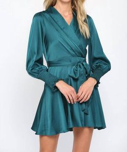 Style 1-2650351851-3900 Fate Blue Size 0 Long Sleeve Satin Cocktail Dress on Queenly