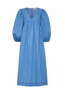 Style 1-2675333502-2696 Anna Cate Blue Size 12 Sleeves V Neck Cocktail Dress on Queenly