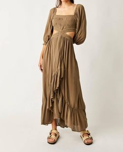 Style 1-2729851662-3472 Free People Green Size 4 Floor Length Olive Straight Dress on Queenly