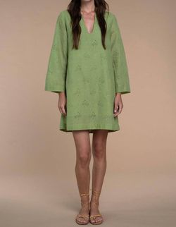 Style 1-2829423896-3855 Olivia James the Label Green Size 0 Sleeves V Neck High Neck Cocktail Dress on Queenly
