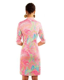 Style 1-3118966088-3236 GRETCHEN SCOTT Pink Size 4 Summer High Neck Mini Tall Height Cocktail Dress on Queenly