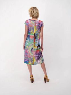 Style 1-3268723400-3855 SPANNER Blue Size 0 Silk Print Tall Height Cocktail Dress on Queenly