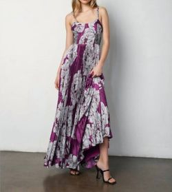 Style 1-3449583483-1498 hutch Purple Size 4 Military Floral Tall Height Straight Dress on Queenly