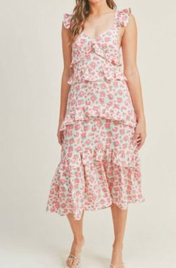 Style 1-3855327689-2791 LUSH Pink Size 12 Floral Cocktail Dress on Queenly