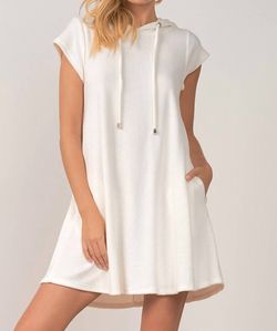 Style 1-3864279995-5230 ELAN White Size 4 Tall Height Polyester Cap Sleeve Pockets Cocktail Dress on Queenly