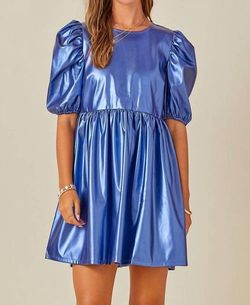 Style 1-4216668124-3011 day + moon Blue Size 8 Mini Tall Height Cocktail Dress on Queenly