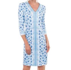 Style 1-594141796-2901 GRETCHEN SCOTT Light Blue Size 8 Tall Height Polyester Cocktail Dress on Queenly