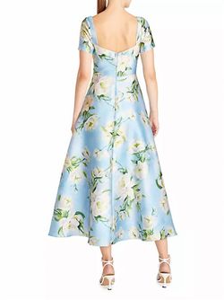 Style 1-725936308-2168 THEIA Blue Size 8 Tall Height Polyester Cocktail Dress on Queenly