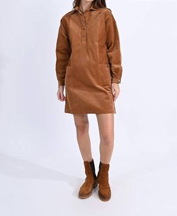 Style 1-731589985-3471 MOLLY BRACKEN Brown Size 4 Long Sleeve Studded Cocktail Dress on Queenly