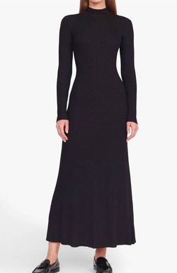 Style 1-88047151-2696 STAUD Black Tie Size 12 Sleeves Straight Dress on Queenly