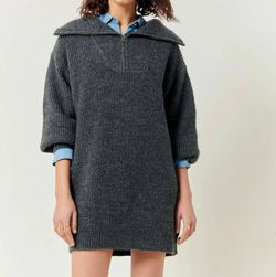 Style 1-908033143-2901 Sessun Gray Size 8 Sleeves High Neck Mini Cocktail Dress on Queenly