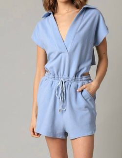 Style 1-1004949790-2791 OLIVACEOUS Blue Size 12 Cut Out Jumpsuit Dress on Queenly