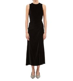 Style 1-1813128619-1901 Ulla Johnson Black Tie Size 6 Jersey Side Slit Cocktail Dress on Queenly