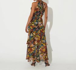 Style 1-189234520-3855 Cleobella Yellow Size 0 Black Tie Side Slit Cocktail Dress on Queenly