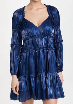 Style 1-1950929138-1901 cinq a sept Blue Size 6 Ruffles Cocktail Dress on Queenly