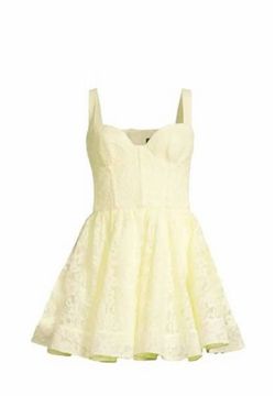 Style 1-2029477178-3236 BARDOT Yellow Size 4 Sorority Rush Sorority Lace Free Shipping Cocktail Dress on Queenly