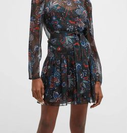 Style 1-2424089070-98 Veronica Beard Black Size 10 Sleeves Flare Sheer Cocktail Dress on Queenly