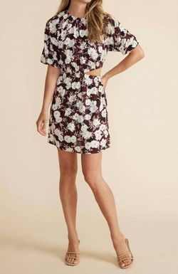 Style 1-2945784193-3855 MINKPINK Brown Size 0 Floral Cut Out Mini Cocktail Dress on Queenly