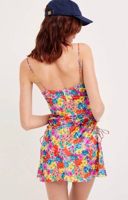 Style 1-3393912842-2901 for Love & Lemons Multicolor Size 8 Floral Straight Cocktail Dress on Queenly