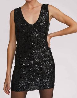 Style 1-3575025861-2901 Generation Love Black Size 8 Sorority Polyester Sequined Cocktail Dress on Queenly