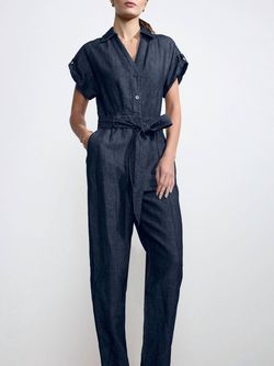 Style 1-3777559516-2696 Brochu Walker Blue Size 12 Tall Height Plus Size High Neck Mini Jumpsuit Dress on Queenly